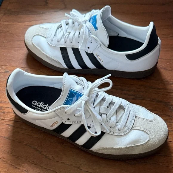 Adidas Women’s size 8.5 White and Black Samba OG - Picture 2 of 4